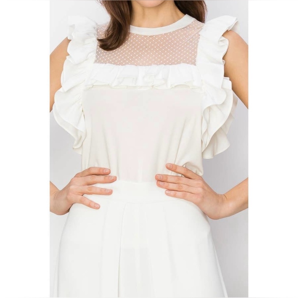 NWT BOUTIQUE GRACIE RUFFLED TOP - Picture 1 of 7